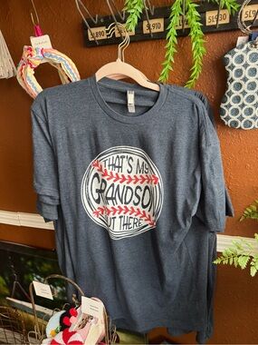 "That's My Grandson" Baseball Graphic Tee - Dark Heather